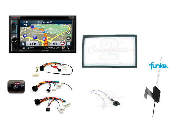 Kenwood DNX5190DAB komplett pakke Nissan X-Trail (2002 - 2006) u/OEM Navi